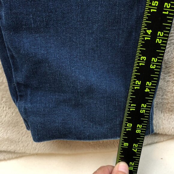 Levi's Womens Jeans Size 14S Mid Rise Skinny Leg Blue Dark Denim Casual Ankle - Picture 6 of 16